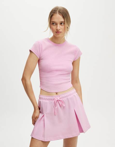 Cotton:On Active curved hem baby tee in pink - view 1