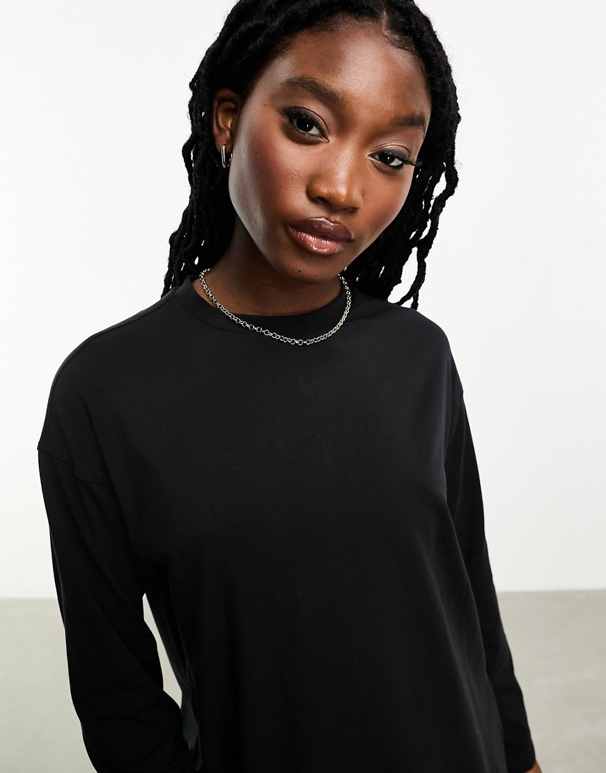Cotton:On active essentials long sleeve top in black