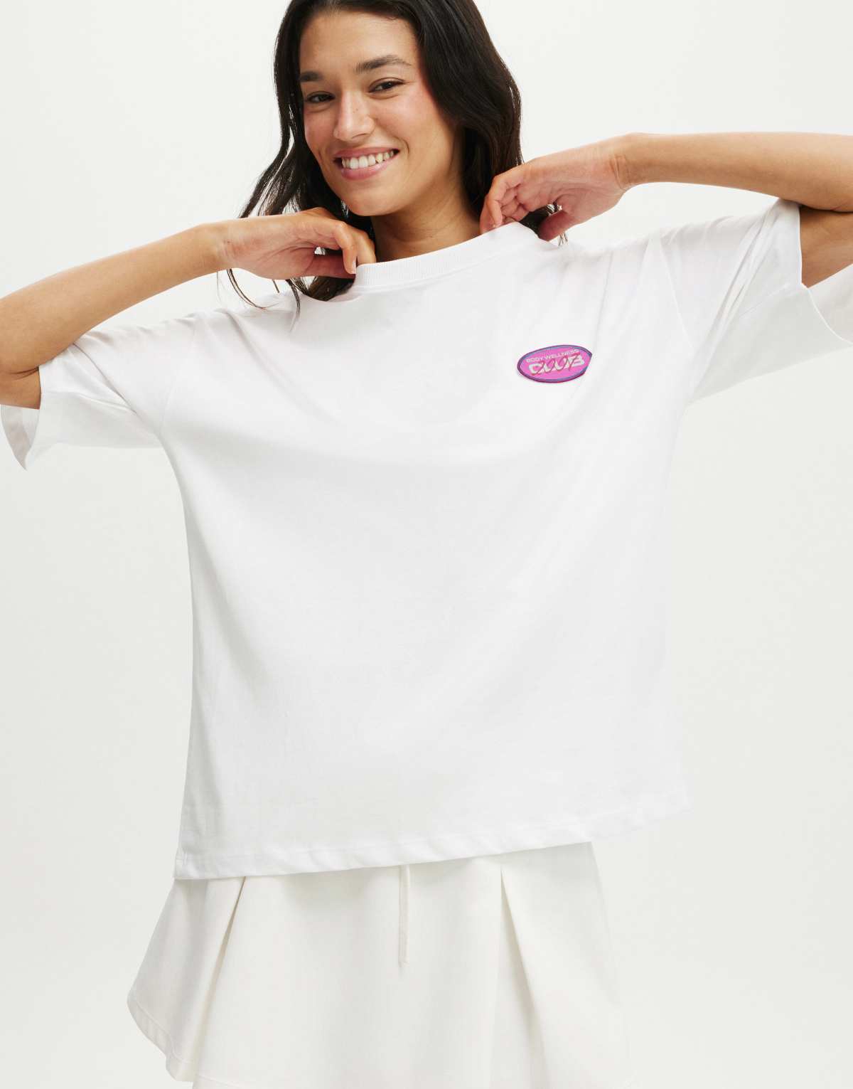 Cotton:On Active graphic tee in white