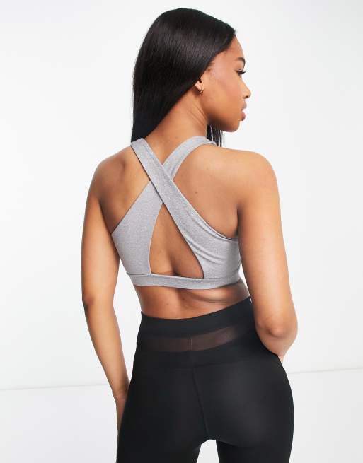 Koral Leah rib sports bra in silver