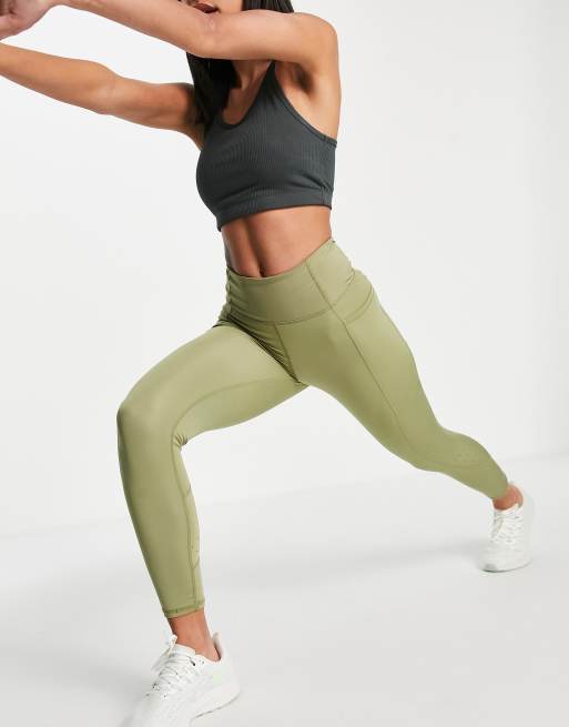 Cotton:On active leggings with pocket co-ord in khaki