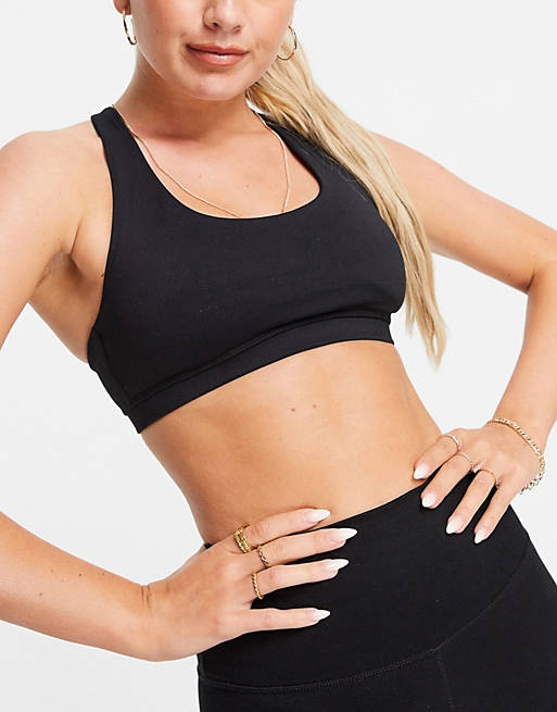 Cotton:On active strappy bralette co-ord in black