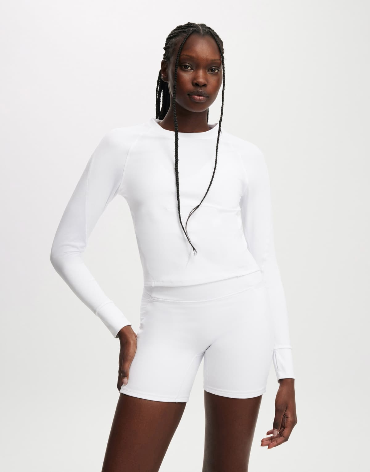 Cotton:On Active workout longsleeve in white