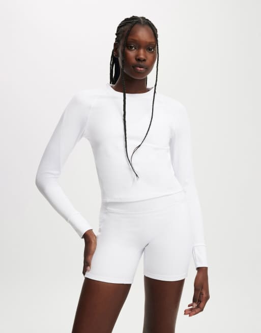 Cotton:On Active workout longsleeve in white