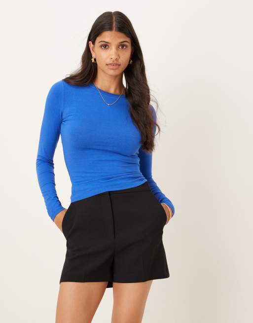 Cotton:On All day crew long sleeve in berkshire blue