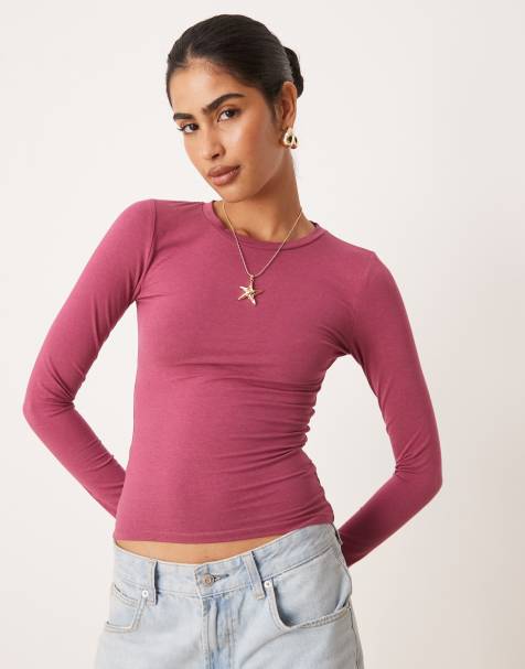 Cotton:On All day crew long sleeve in rich plum - view 1