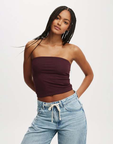 Cotton:On All day tube top in brown - view 1