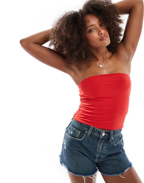 Cotton:On All day tube top in red - view 1