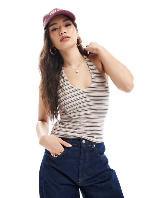 Cotton:On All day v neck halter in multi