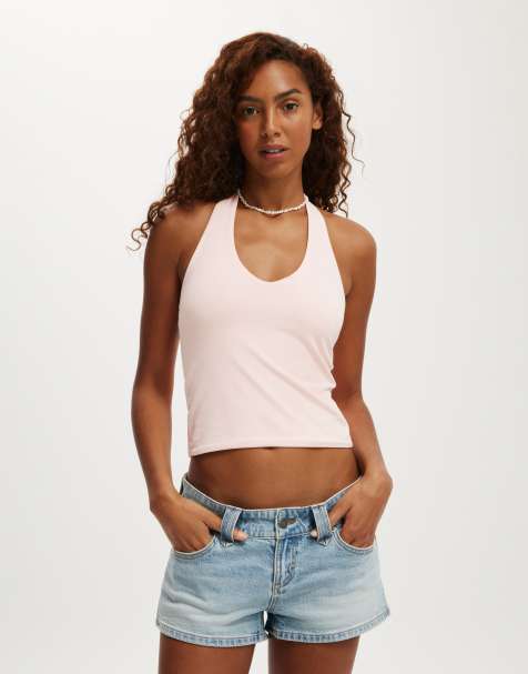 Cotton:On All day v neck halter in peach spritz - view 1