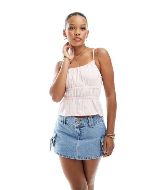 Cotton:On Annie lace cami in pink - view 1