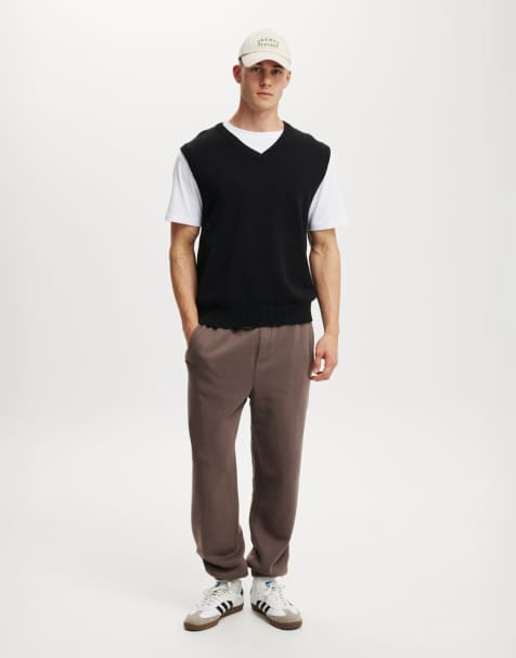 Cotton:On Baggy cuffed track pant in brown - view 1