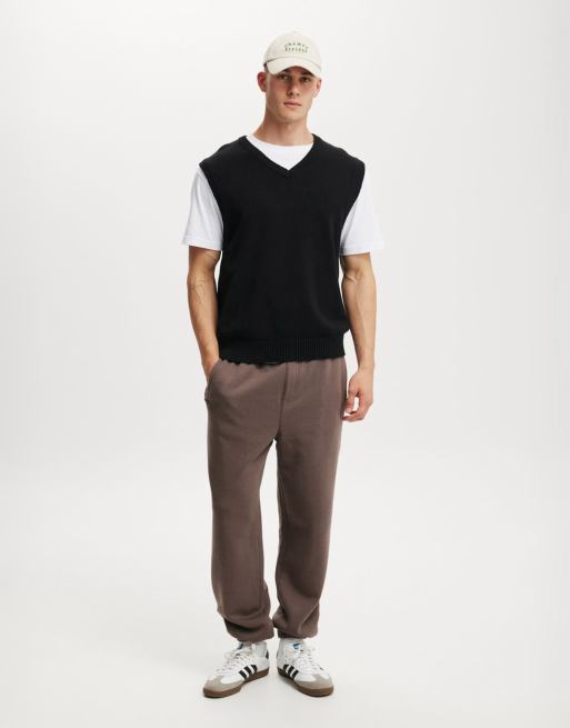 Cotton:On Baggy cuffed track pant in brown