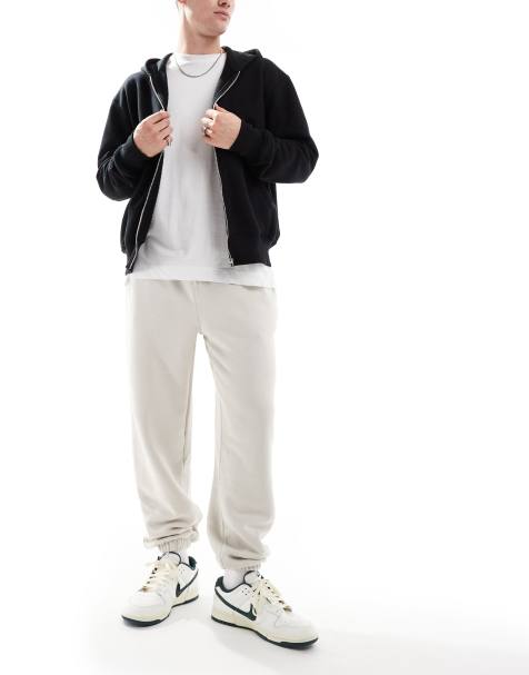 Cotton:On Baggy cuffed track pant in off-white - view 1
