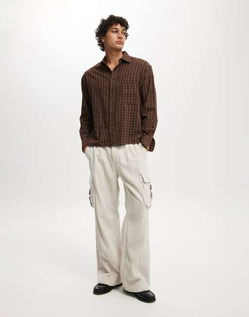 Cotton:On Baggy pleat cargo pant in beige