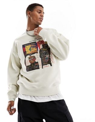Cotton:On Basquiat art print relaxed sweatshirt - ASOS Price Checker