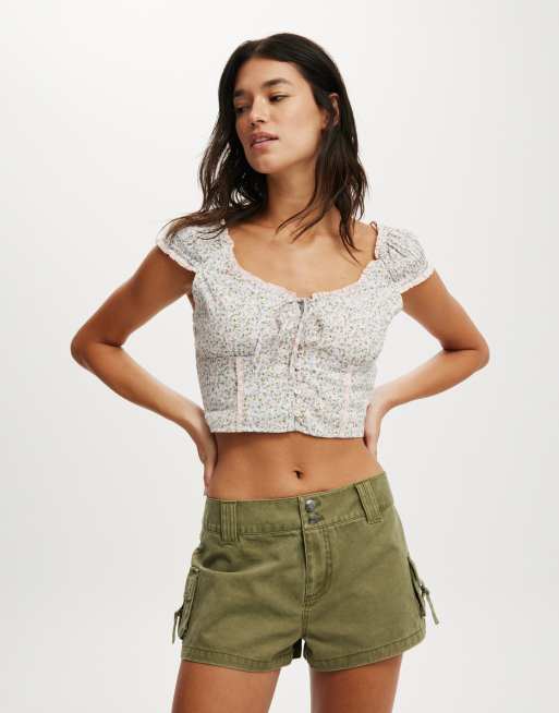 Cotton:On Benny cargo micro short in green