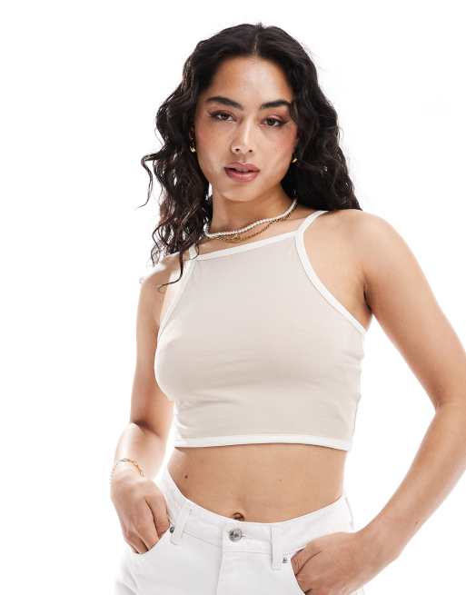 Cotton:On Billi high neck tank in beige