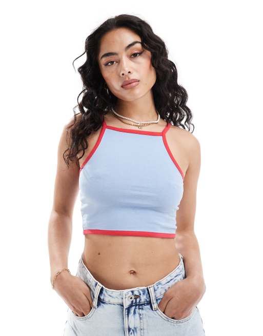 Cotton:On Billi high neck tank in blue
