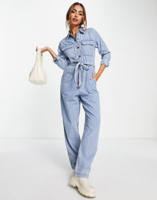 Cotton:On boiler suit in mid wash blue