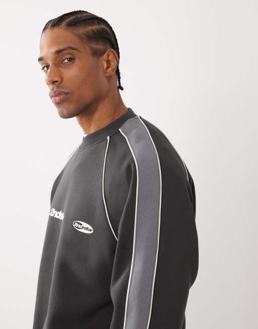 CottonOn box fit graphic crew sweatshirt in faded slate, 4 of 5