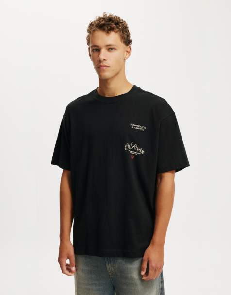 Cotton:On Box fit graphic t-shirt in black - view 1