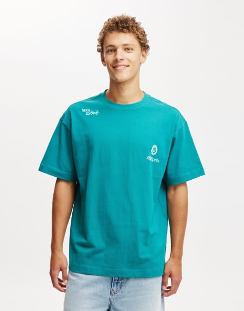 Cotton:On Box fit graphic t-shirt in blue - view 1