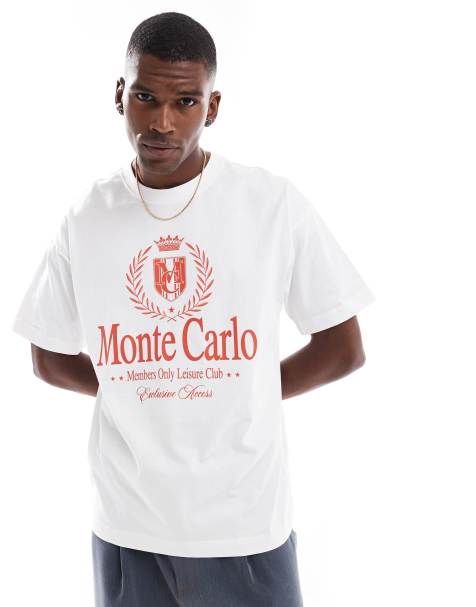 Cotton:On Box fit graphic t-shirt in creampuff/grandeur - view 1