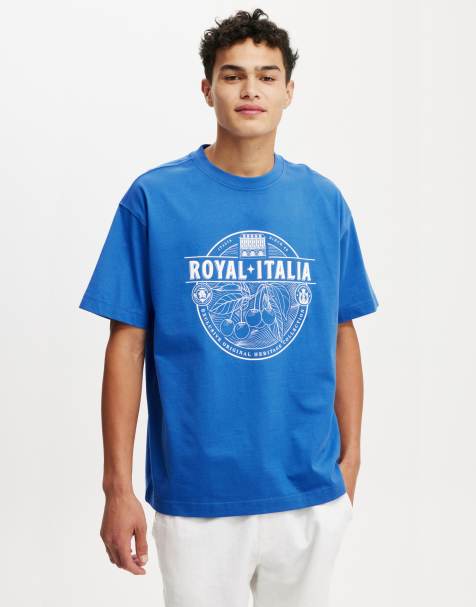 Cotton:On Box fit graphic t-shirt in indigo/new york apple - view 1