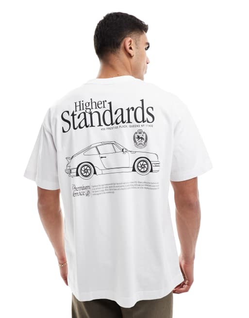 Cotton:On Box fit graphic t-shirt in white