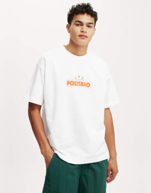 Cotton:On Box fit graphic t-shirt in white