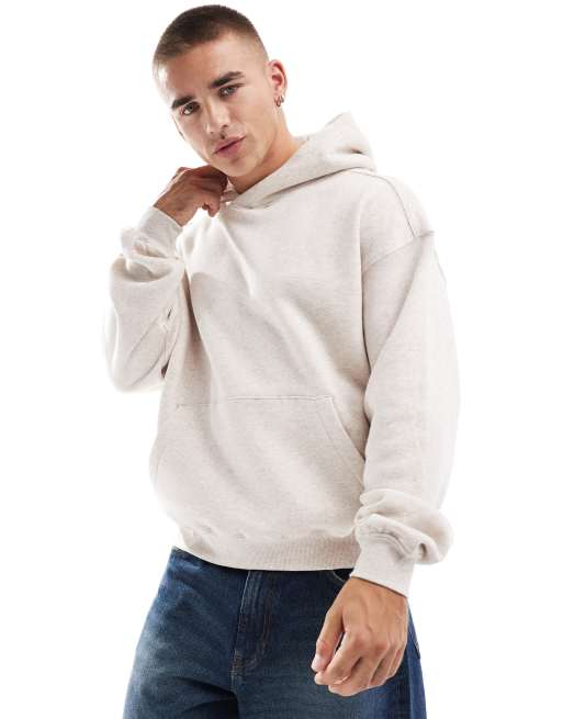 Cotton On Box fit hoodie in off white ASOS