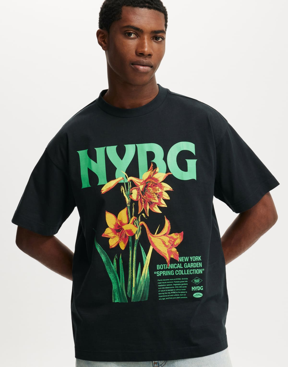 Cotton:On Box fit new york license t-shirt in black