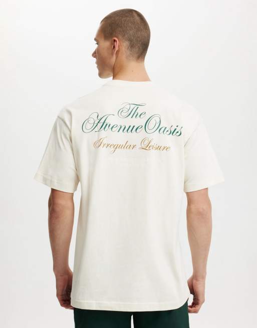 Cotton:On Box fit text t-shirt in off-white