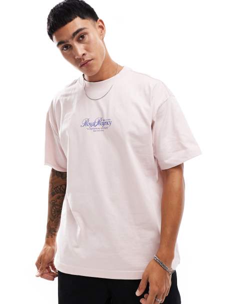 Cotton:On Box fit text t-shirt in pink - view 1