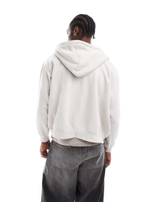 Off white zipped hoodie online