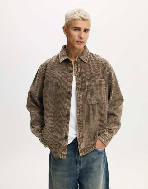 Cotton:On Boxy overshirt in brown - view 1