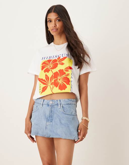 Cotton:On Bubble denim skirt in sports blue