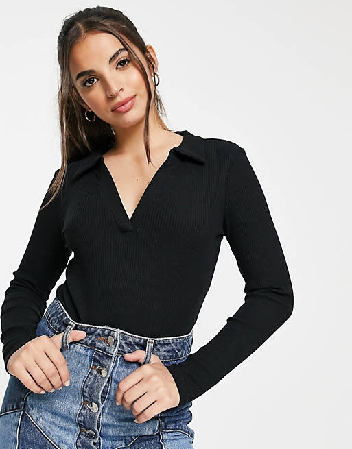 Cotton:On button through cropped cardi in black