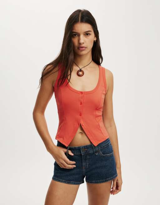 Cotton:On Button through tank in pink