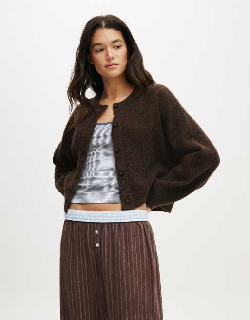 Cotton:On Button up cardigan in brown