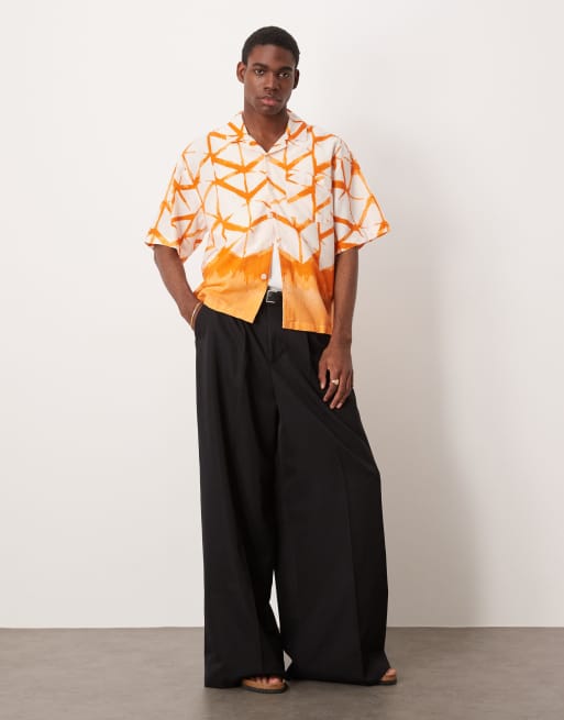 Cotton:On Cabana short sleeve shirt in orange abstract print