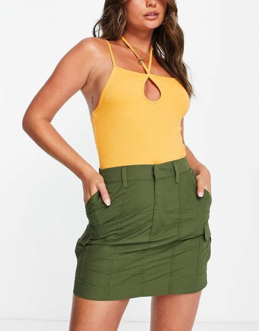 CottonOn cargo mini skirt in khaki ASOS