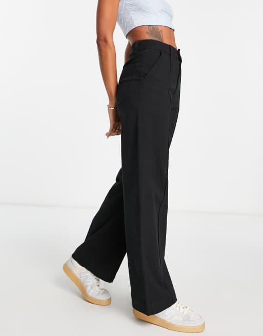 JJXX Mary high waisted tailored pants in dark gray