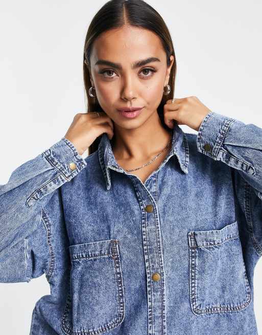 Chemise en best sale jean oversize