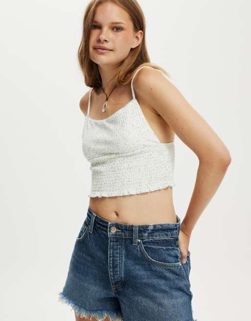Cotton:On Chloe shirred cami in blue