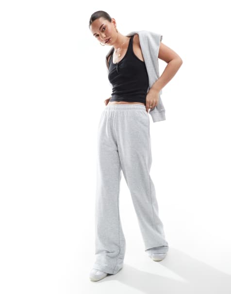 Cotton:On Classic fleece wide leg sweatpant in grey - view 1