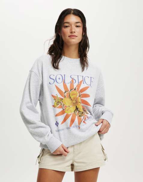 Cotton:On Classic graphic crew sweatshirt in purple - view 1