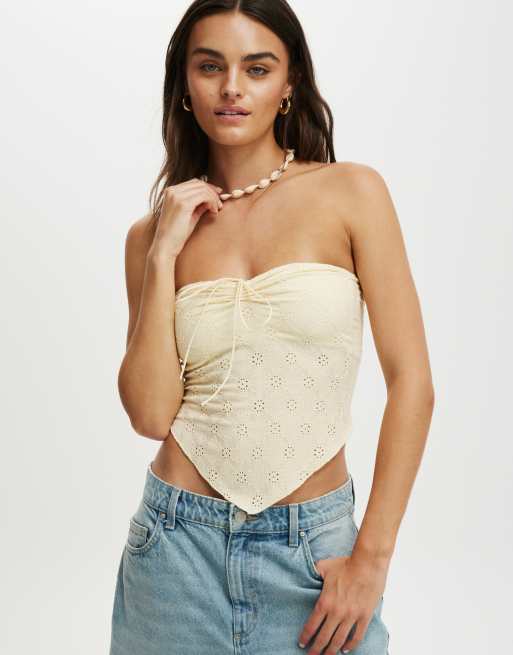 Cotton:On Claudia halter tube top in yellow