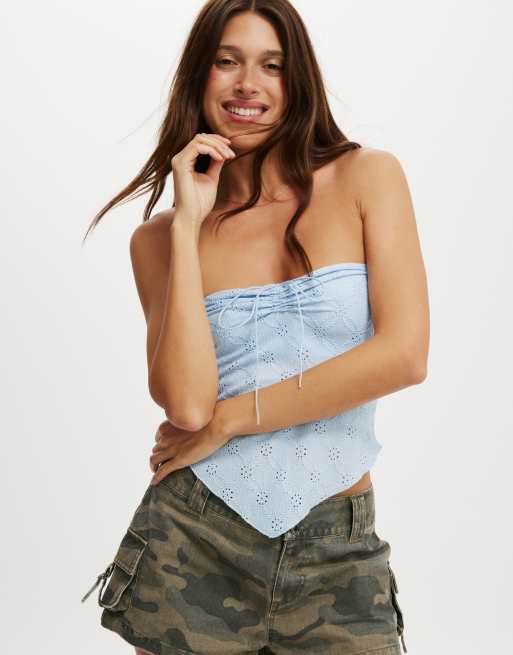 Cotton:On Claudia tube top in blue